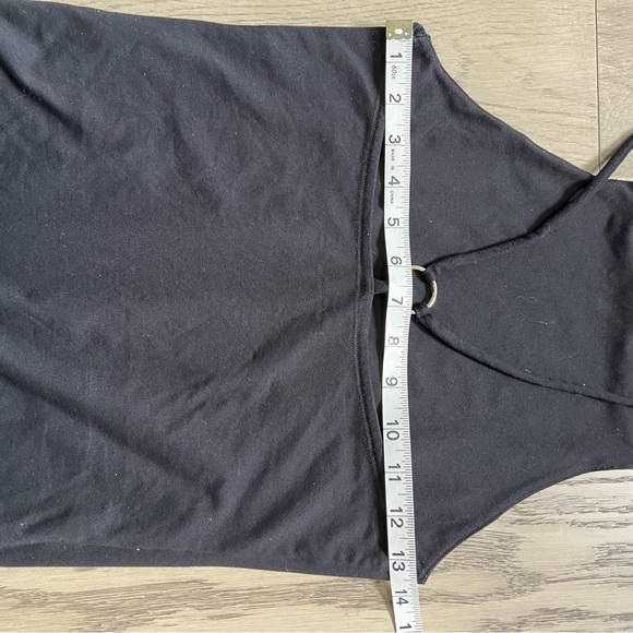 Abercrombie & Fitch Black Spaghetti Strap Bodysuit with Silver Ring Detail - Picture 8 of 9
